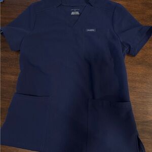Jaanuu Navy Blue Scrub Top
